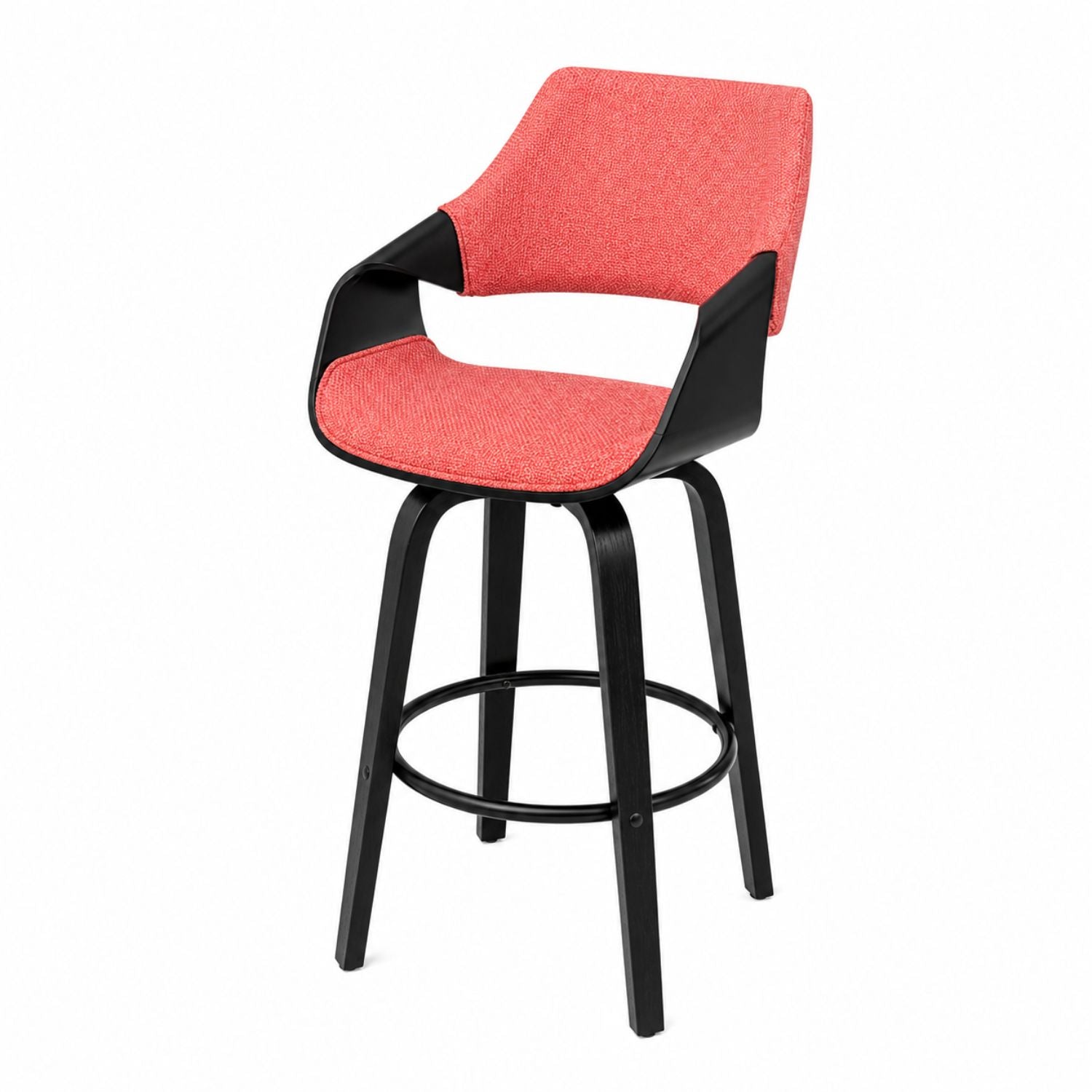 Silla De Bar Alamo Lino Rojo, Negro