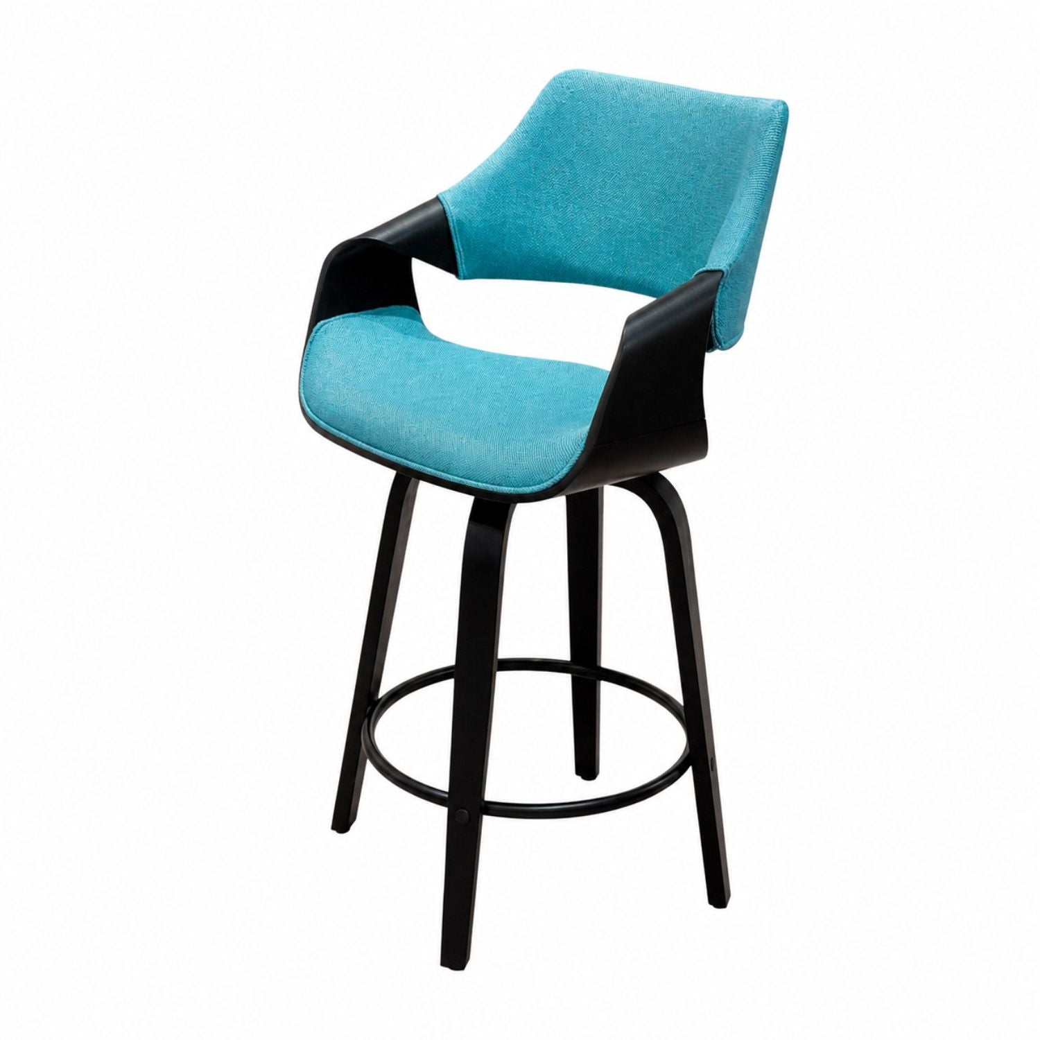 Silla De Bar Alamo Turquesa, Negro