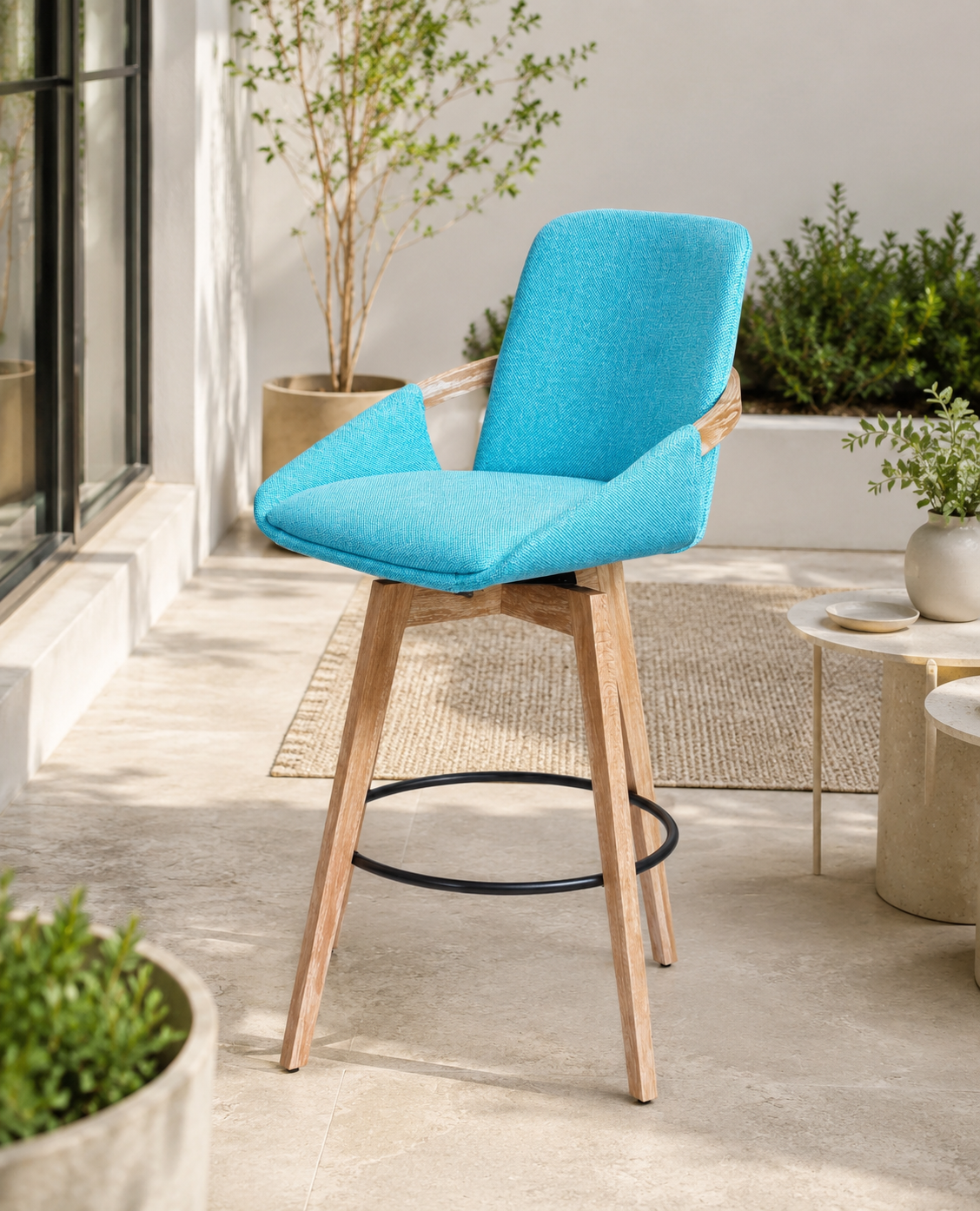 Silla De Bar Arlette Turquesa