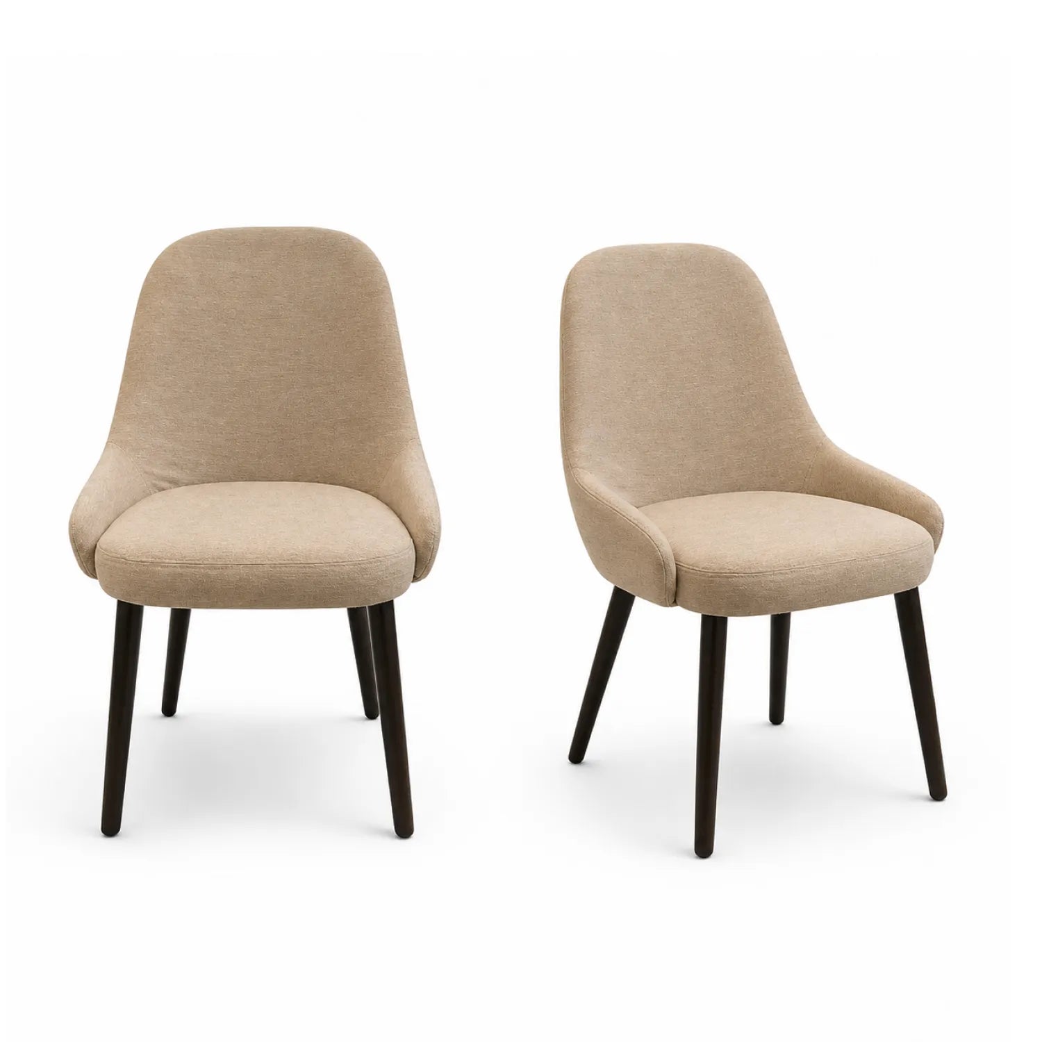 2 Sillas de Comedor Clio Chenille Crema