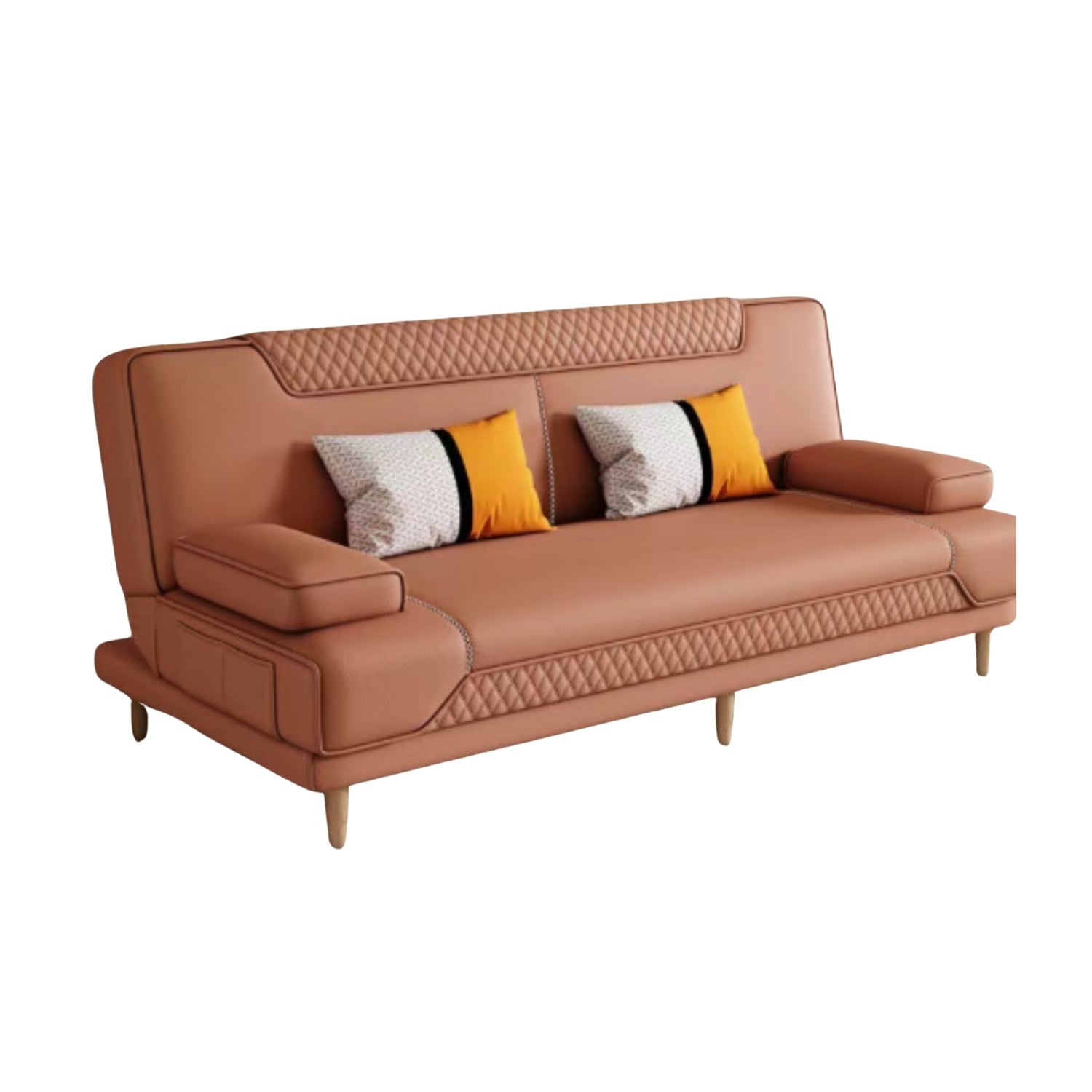 Sofá Cama Calipso Eurocuero Café