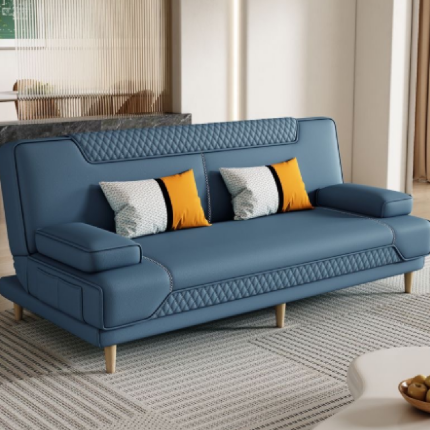 Sofá Cama Calipso Eurocuero Azul