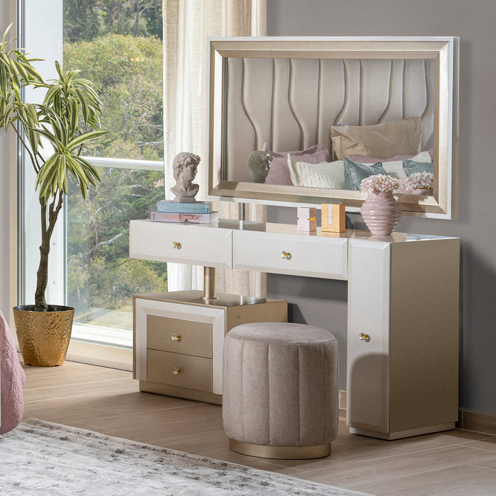 Recámara King Barrett Beige Perla,Champaña
