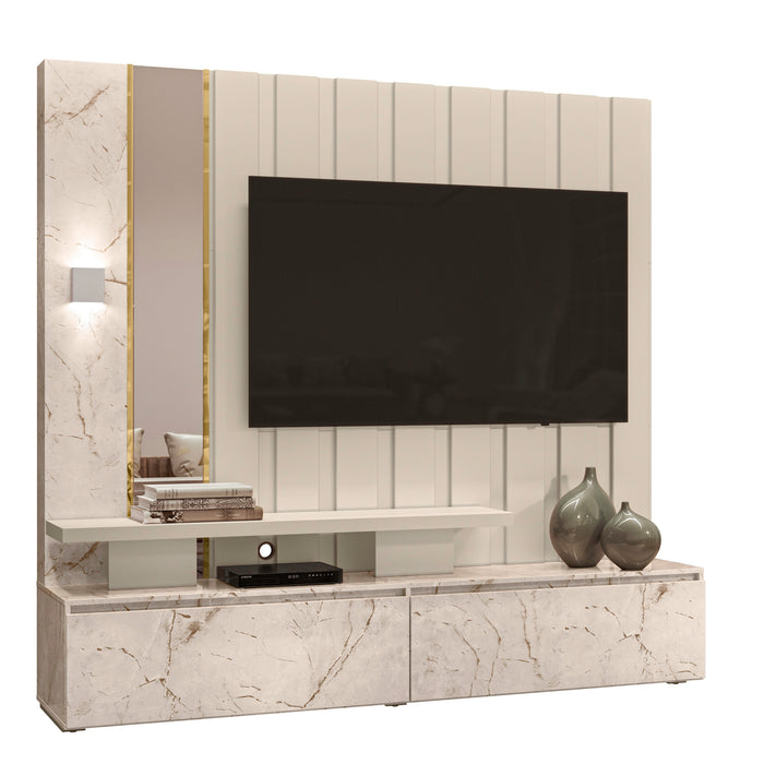 Centro de Entretenimiento Manhattan Off White, Marmol