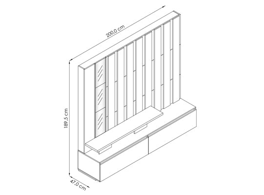 Centro de Entretenimiento Manhattan Off White, Marmol