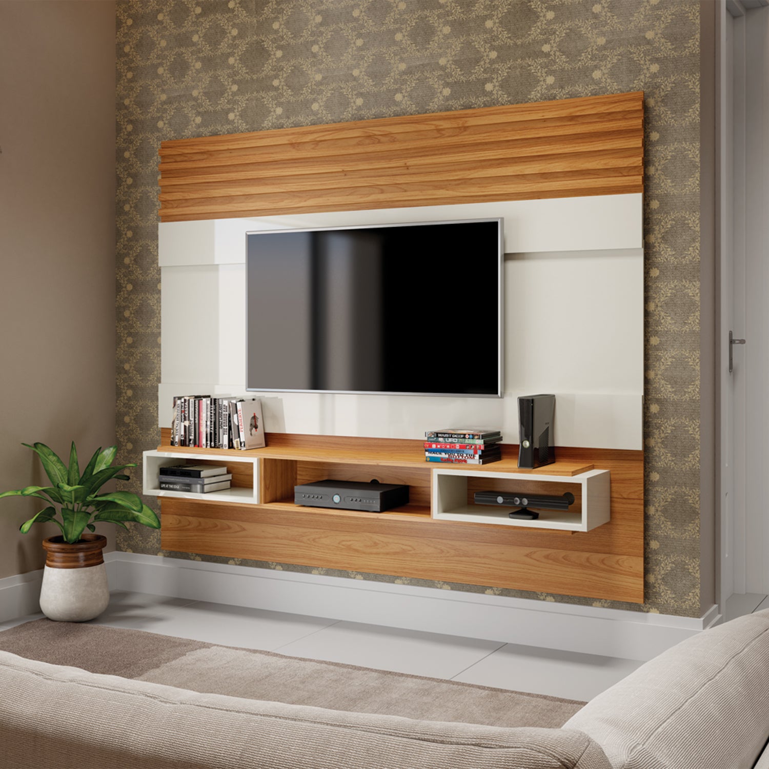 Panel de Tv  Opel Natural, Off White