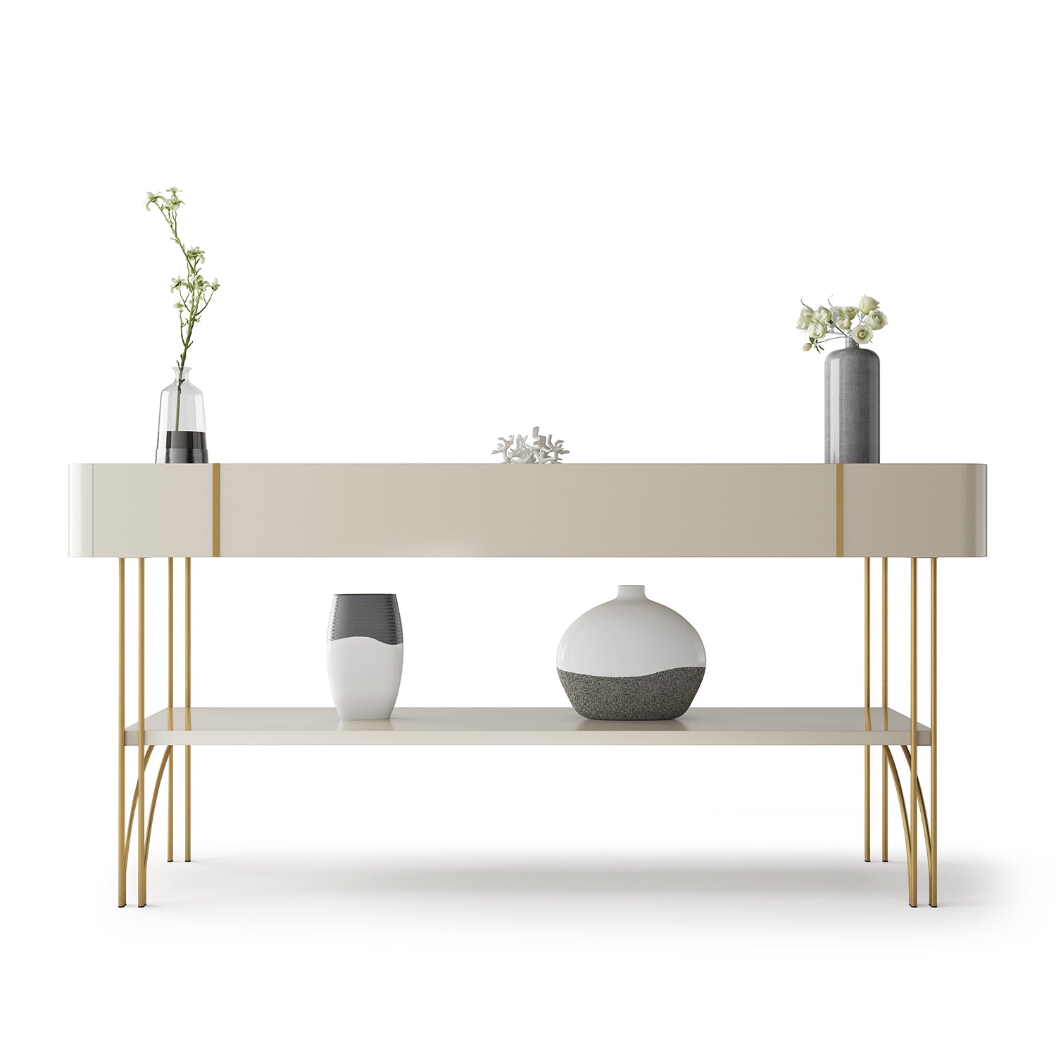 Consola Lina Off White, Natural