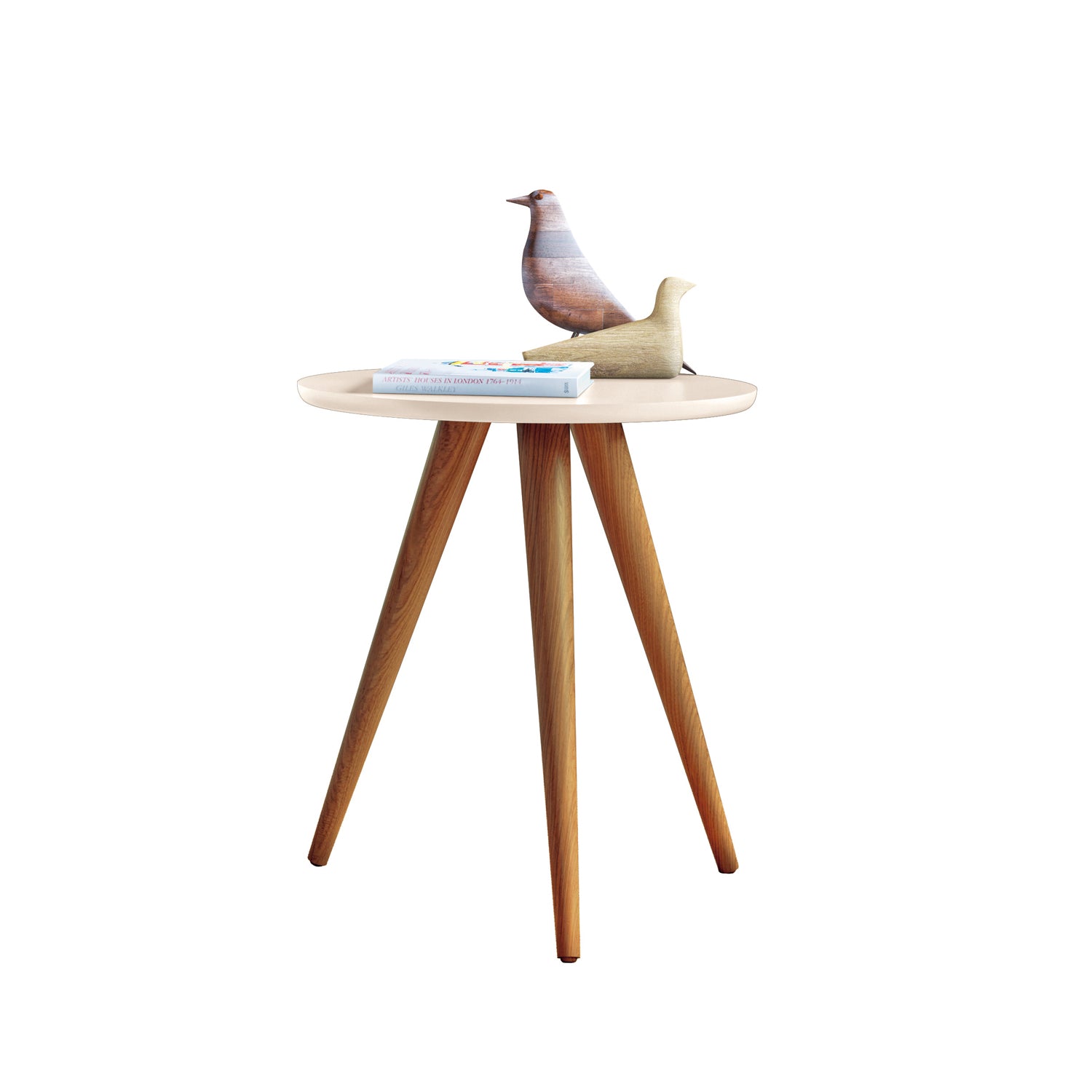 Mesa Auxiliar Lira Off White, Natural