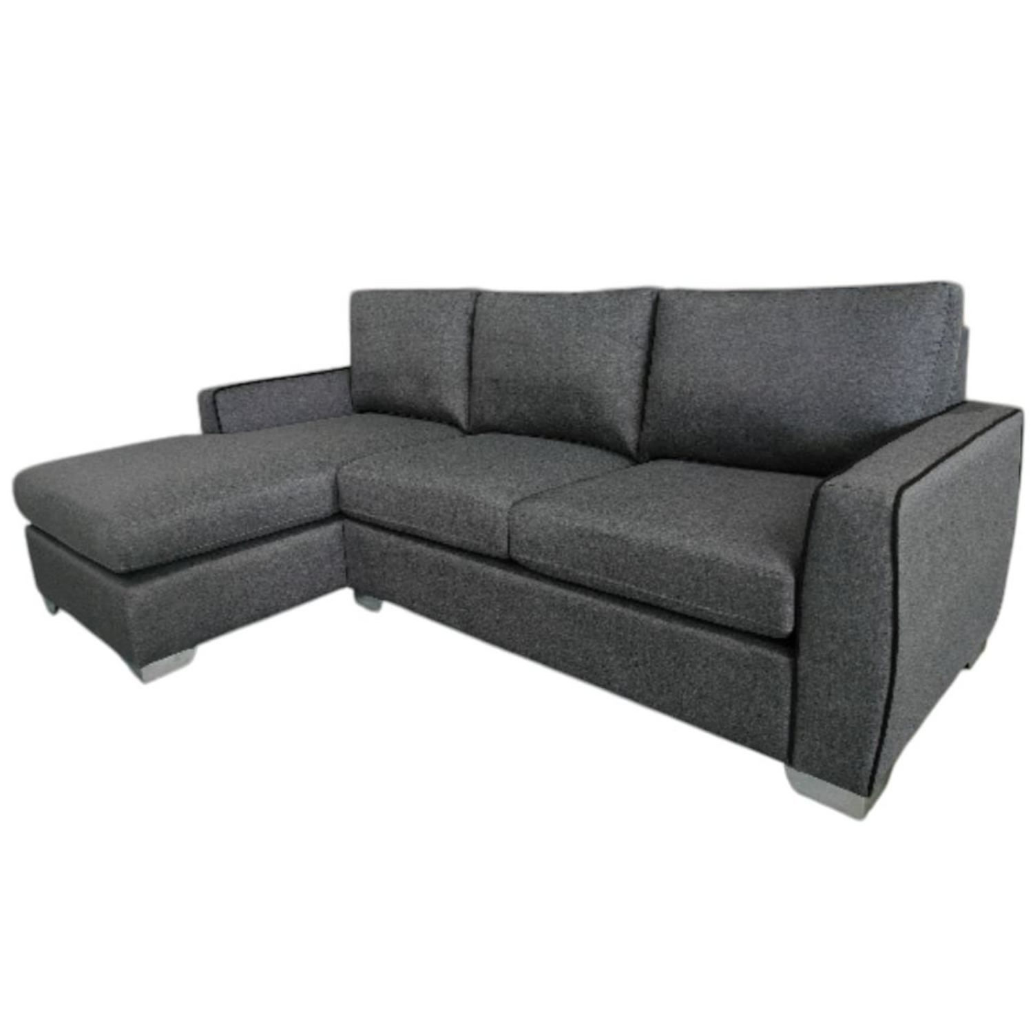 Sala Rinconera Buzz Gris Oscuro, Orientacion Izquierda