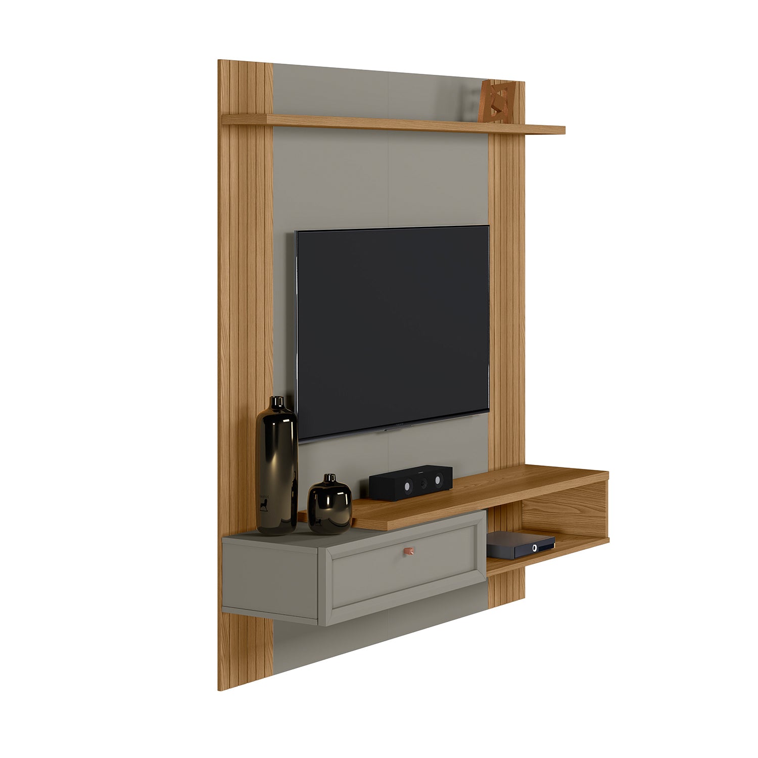Panel de Tv Almeira Natural, Gris