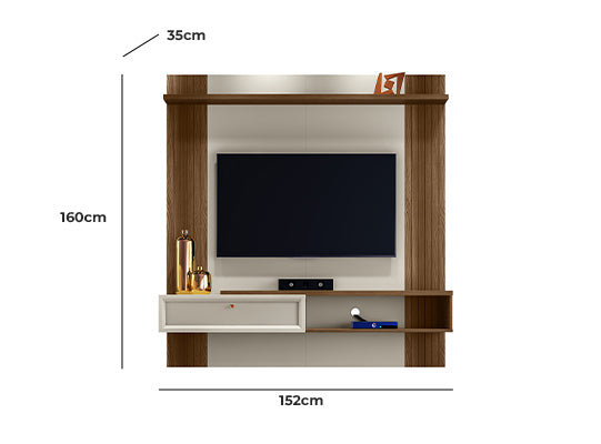 Panel de Tv Almeira Natural, Off White