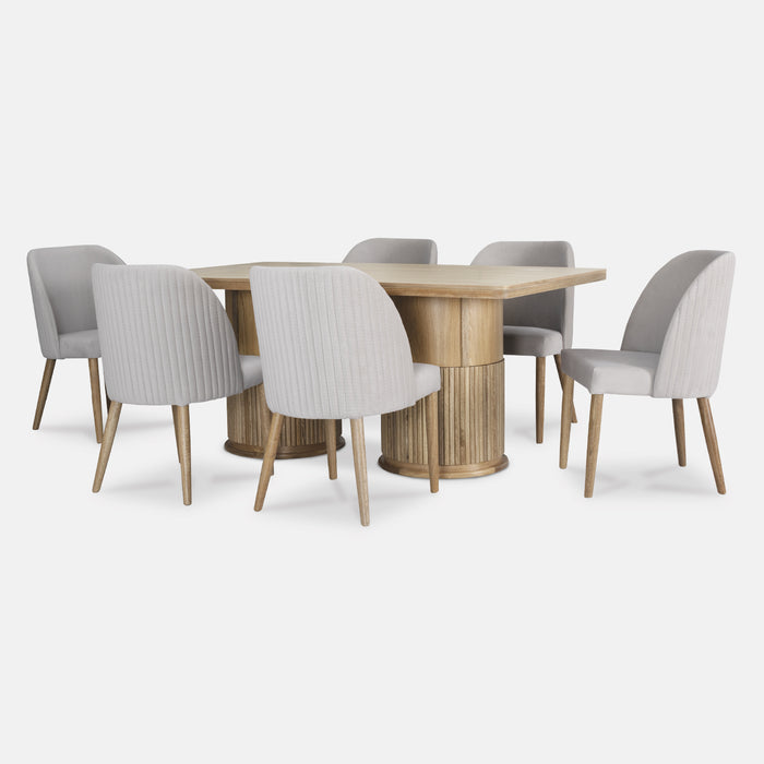Comedor 6 Puestos Victoria Cassiani Nuez, Natural