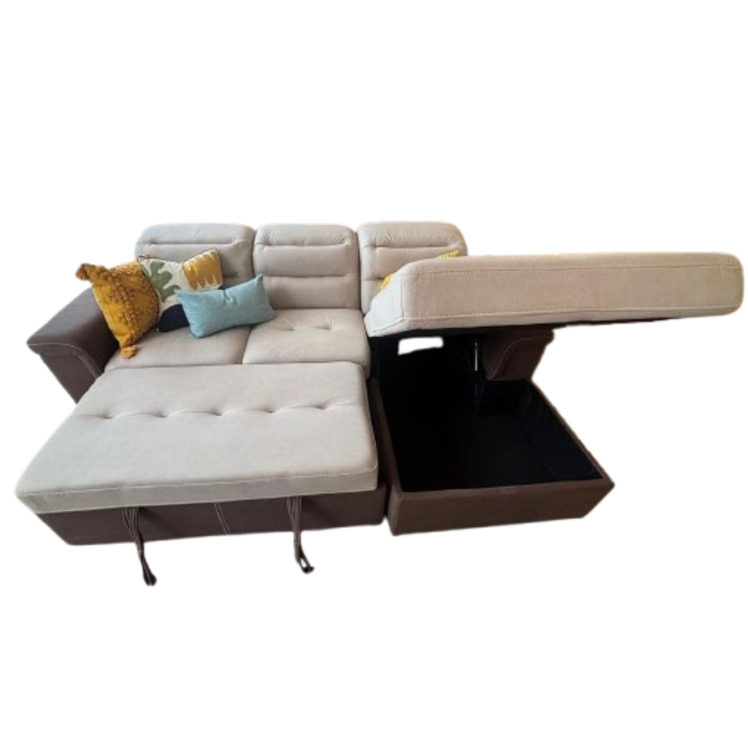 Sala Cama Moscu Taupe, Chocolate Orientación Derecha