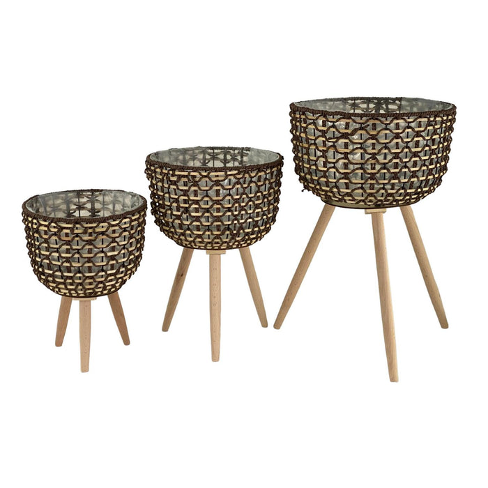 Cestas 34X34X54 Natural Choco Setx3