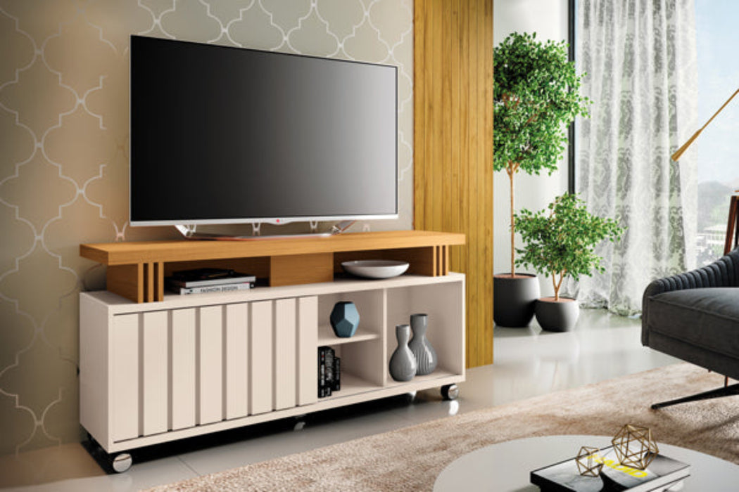 Mesa de Tv Vigo Natural, Off White