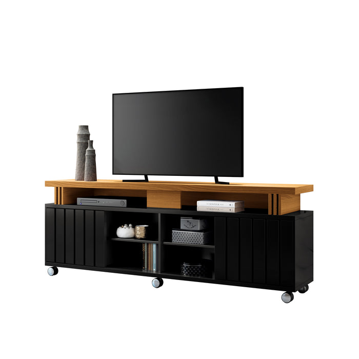 Mesa De Tv Vigo Negro, Natural