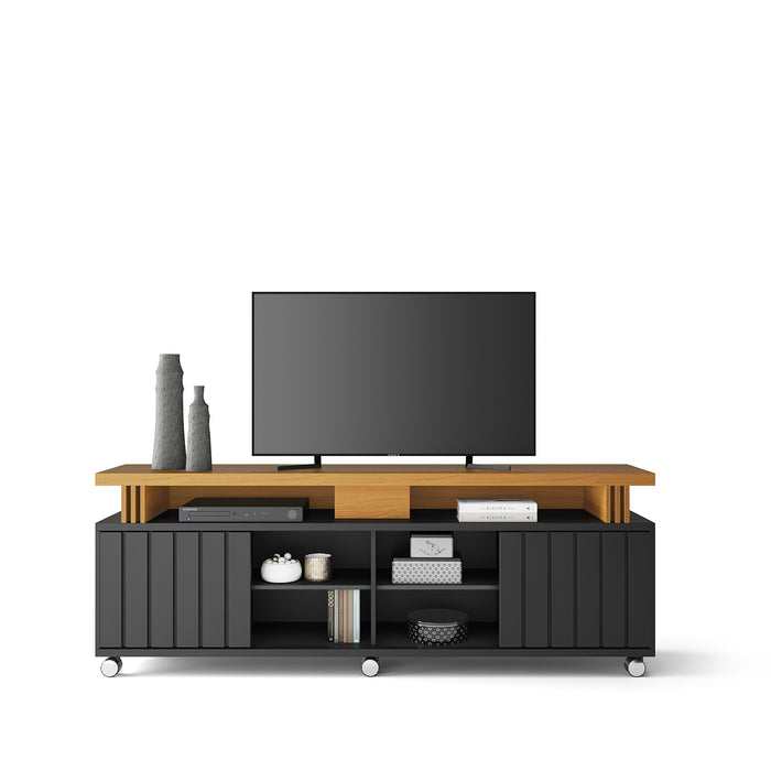 Mesa De Tv Vigo Negro, Natural