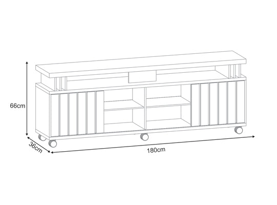 Mesa de Tv Vigo Natural, Off White