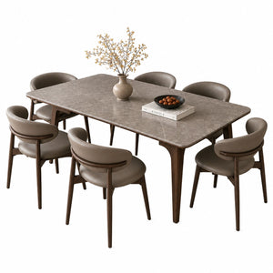 Comedor 6 Puestos Ontario Marmol, Gris