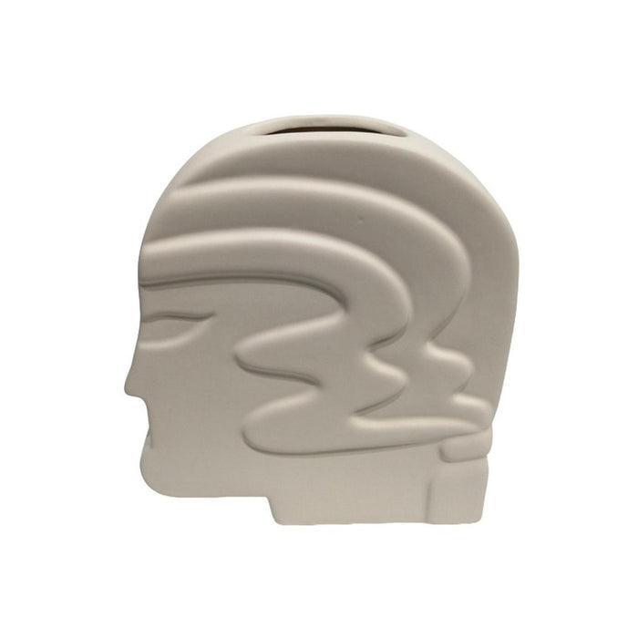 Jarron 20.5X5.7X23.5 Greige Cara Lateral