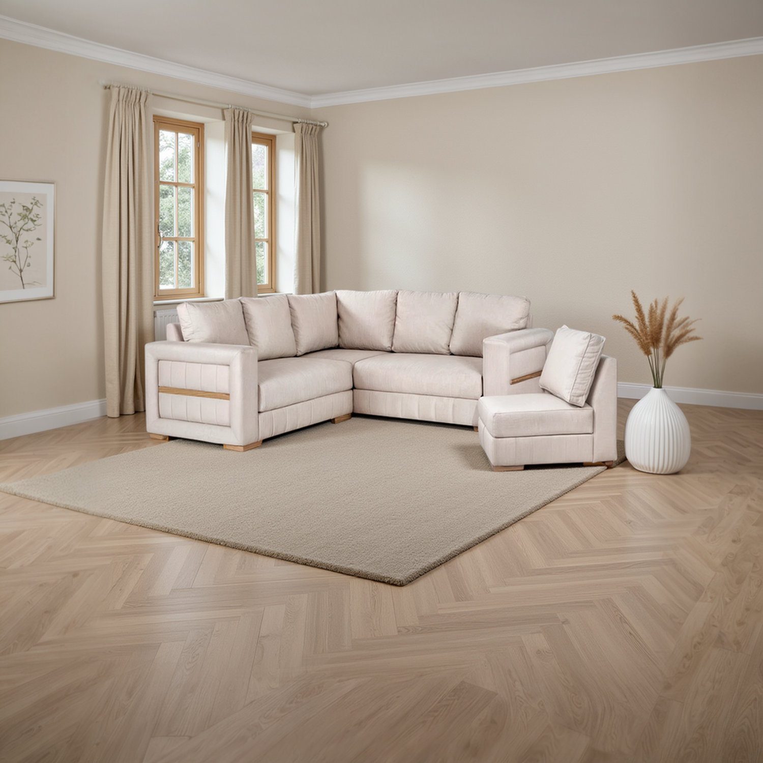 Sala Rinconera Lotus Eurolino Marbella Marfil, Natural