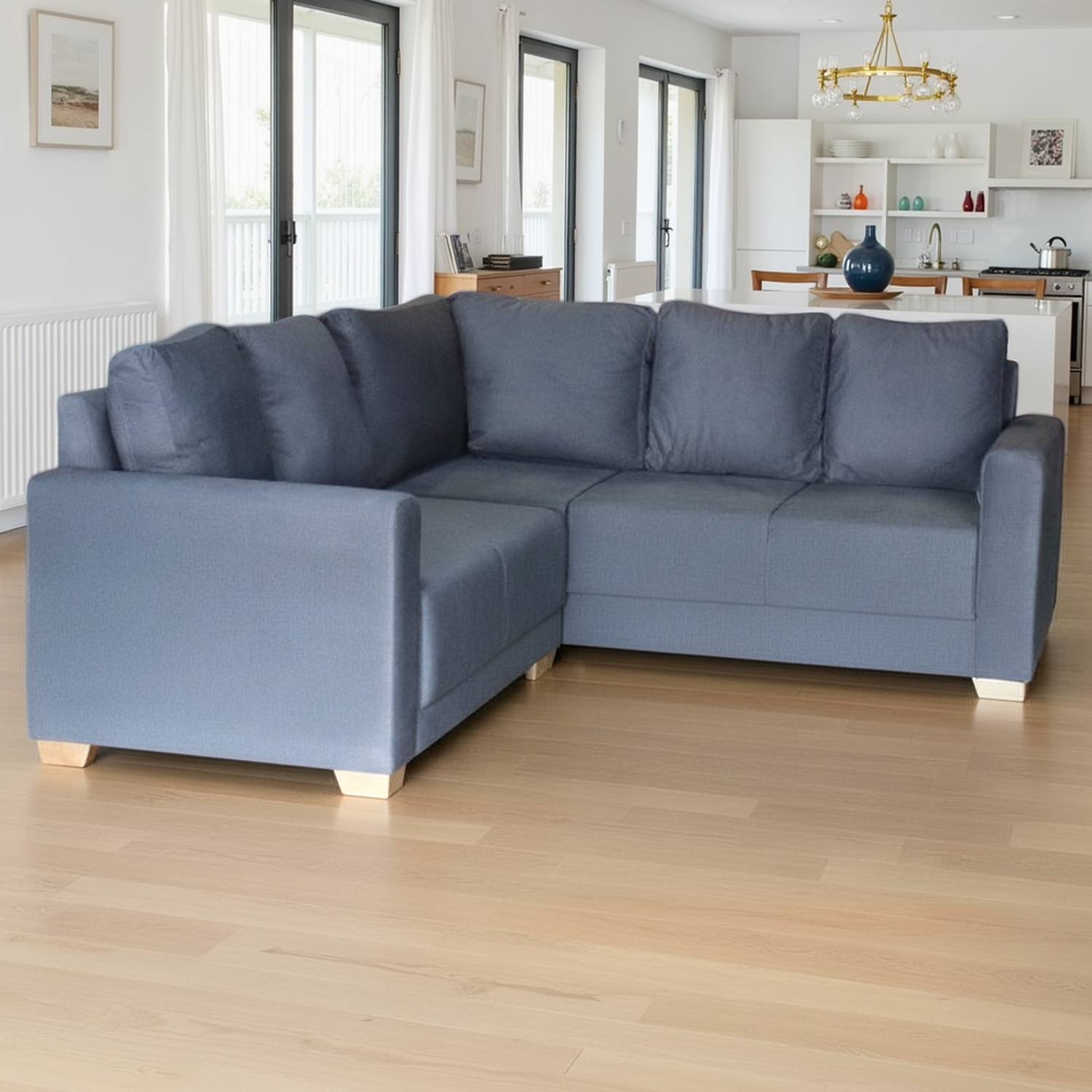 Sala Rinconera Edna Lino Chalet Plomo, Natural