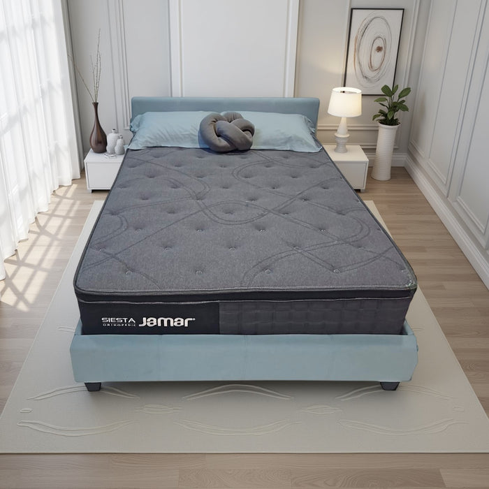 Cama Full Zurich Gris Claro