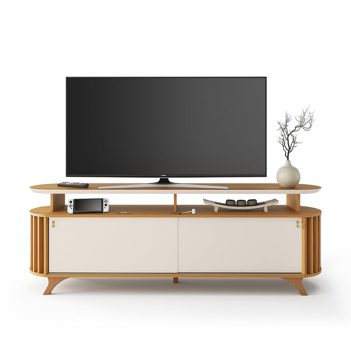 Mesa De Tv Alba Natural, Off White