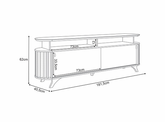 Mesa De Tv Alba Natural, Off White