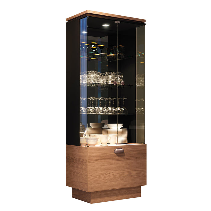 Vitrina Aura Natural Oscuro, Negro