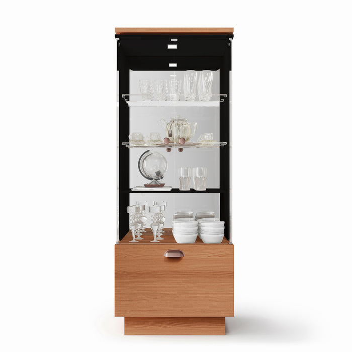 Vitrina Aura Natural Oscuro, Negro