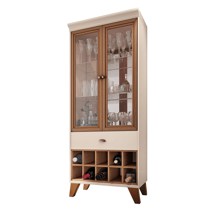Vitrina Opel Natural Oscuro, Off White