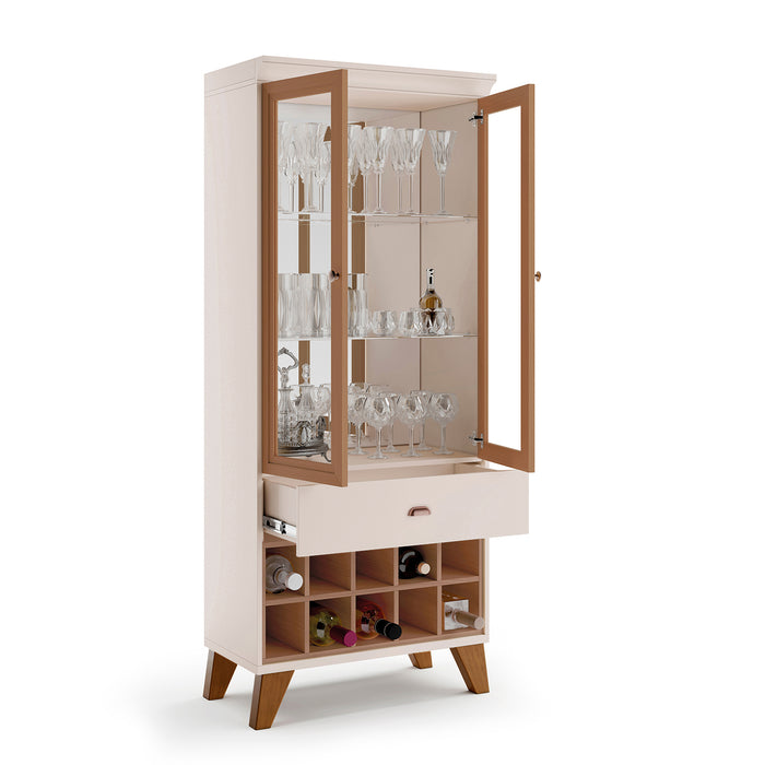 Vitrina Opel Natural Oscuro, Off White