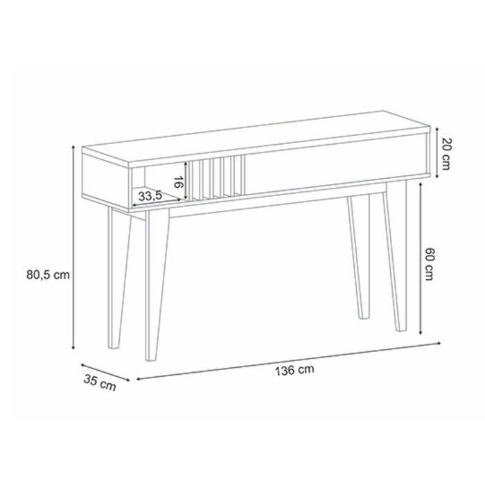 Consola Bliss Natural, Off White