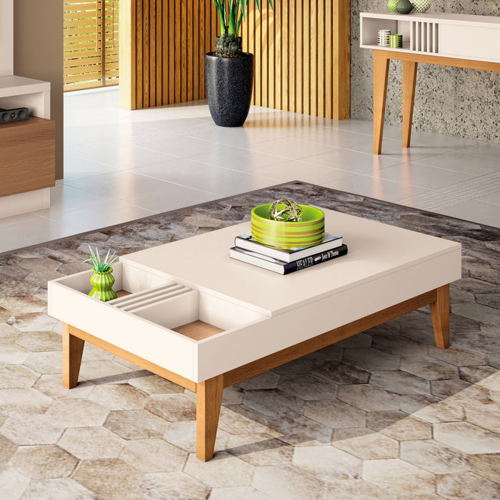 Mesa de Centro Vitta Natural Oscuro, Off White