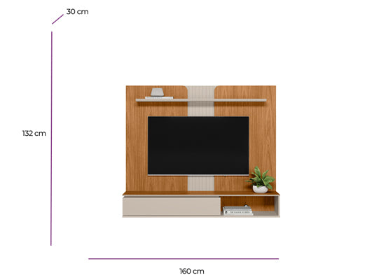 Panel de Tv Adell Natural, Off White