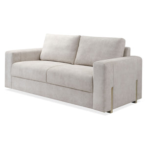 Sofá 3 Puestos Sevilla Velvet Zarem Ivory, Champaña