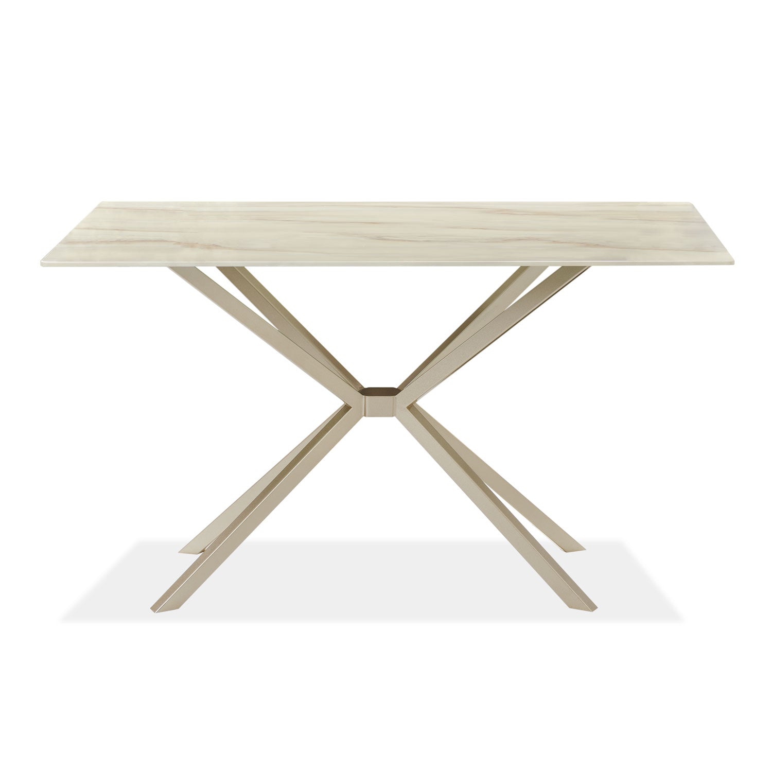 Comedor 6 Puestos Sevilla Velvet Zarem Ivory, Champaña
