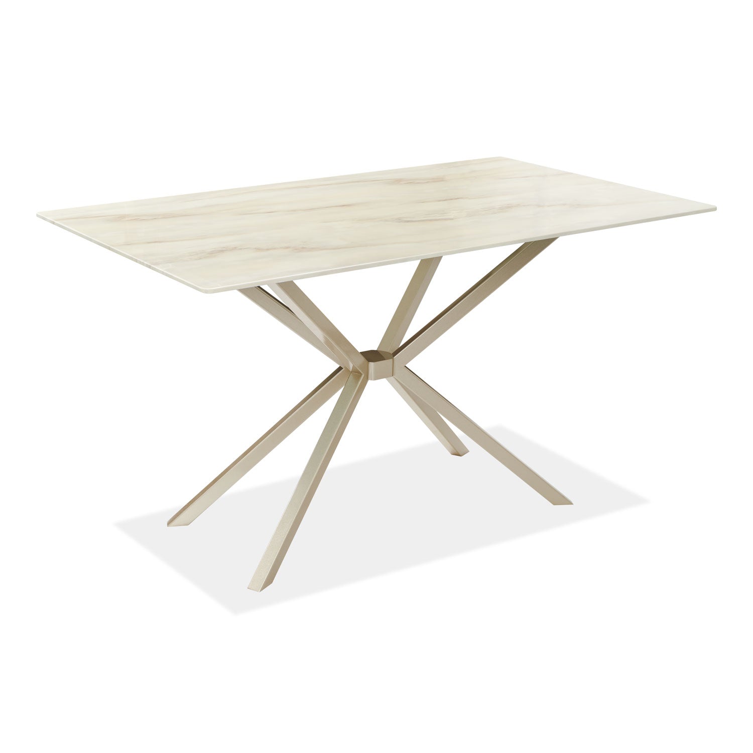Comedor 6 Puestos Sevilla Velvet Zarem Ivory, Champaña