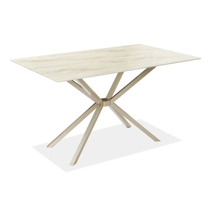 Comedor 6 Puestos Sevilla Velvet Zarem Ivory, Champaña