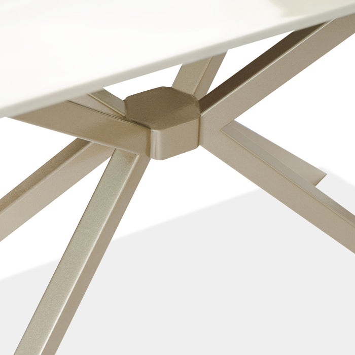 Comedor 6 Puestos Sevilla Velvet Zarem Ivory, Champaña