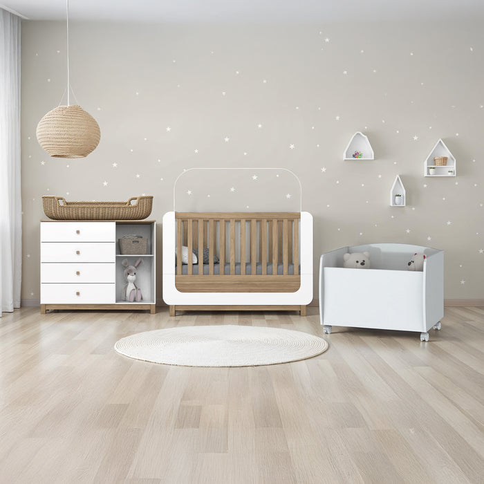 Cuna Trendy Blanco, Natural