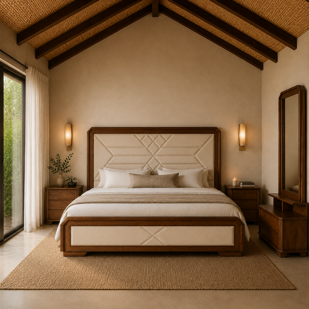 Recámara King Acrux Eurolino Beige, Wengue