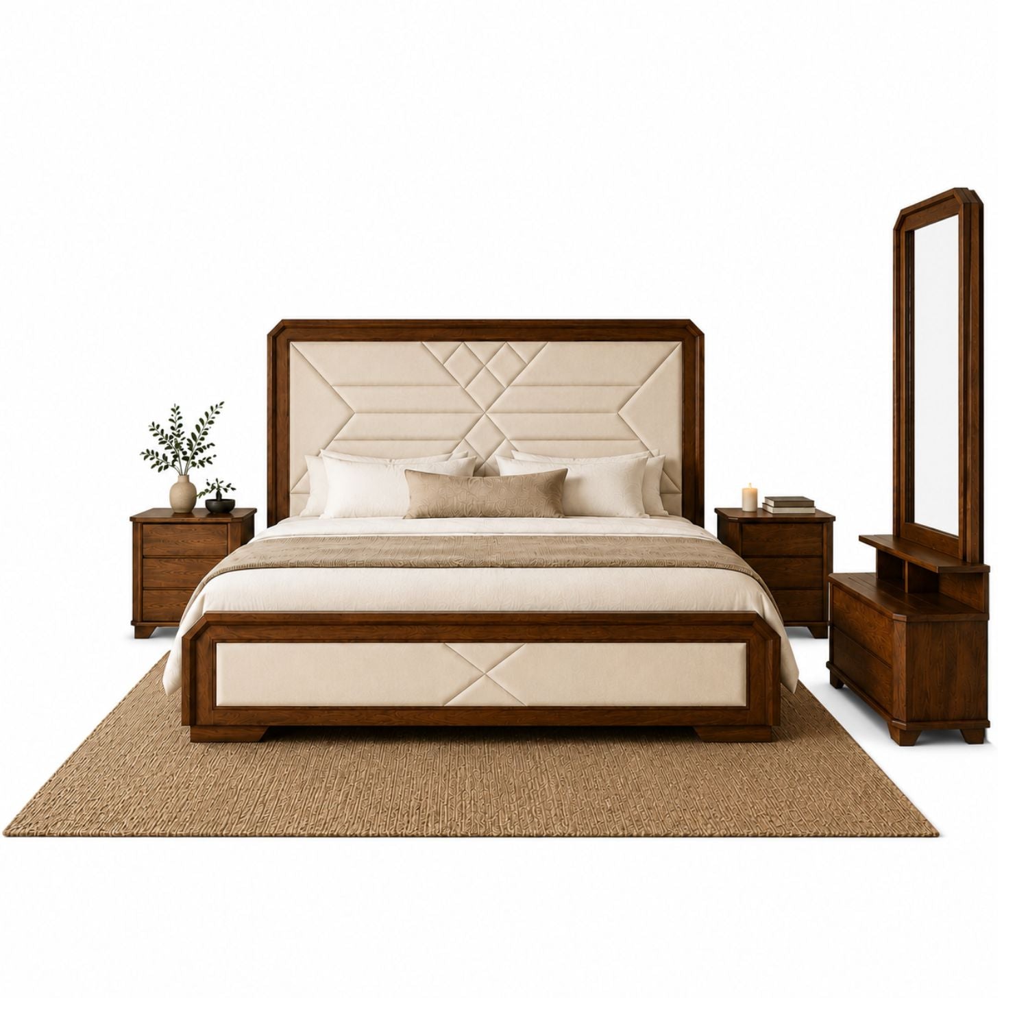 Recámara King Acrux Eurolino Beige, Wengue