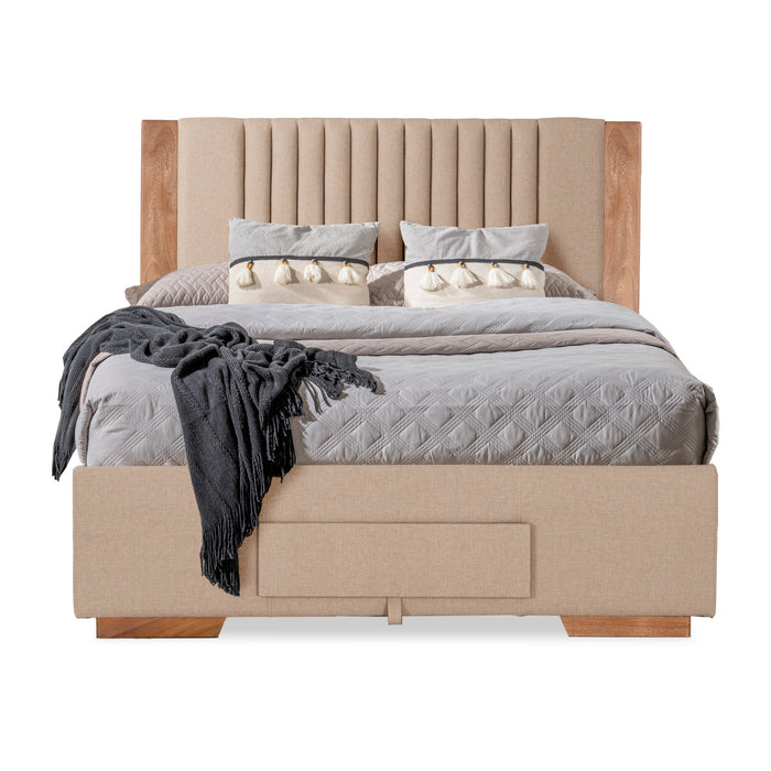 Cama Queen Montinni Marfil, Natural