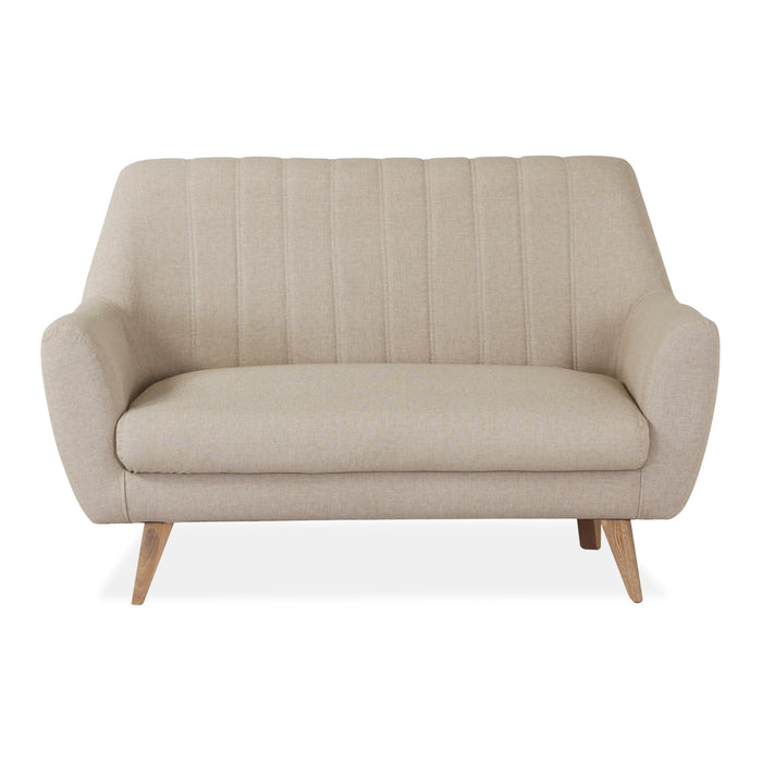 Sofá Lugo 2 puestos Eurolino Marbella Beige, Natural