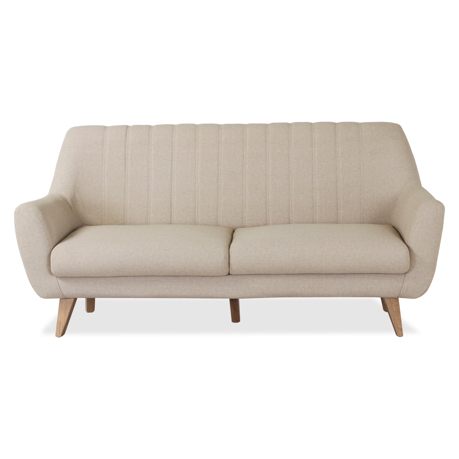 Sofá Lugo 3 puestos Eurolino Marbella Beige, Natural