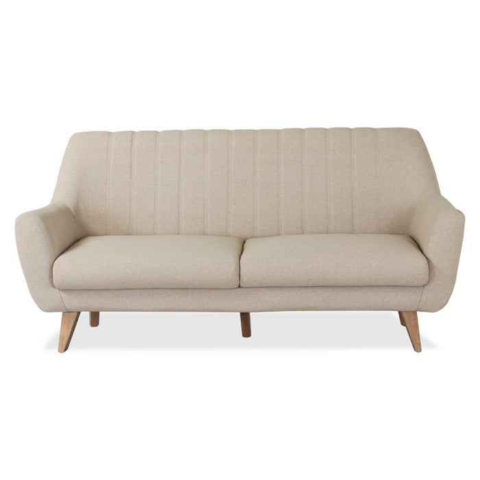 Sofá Lugo 3 puestos Eurolino Marbella Beige, Natural