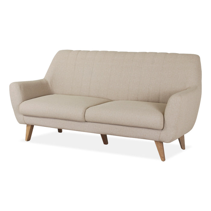 Sofá Lugo 3 puestos Eurolino Marbella Beige, Natural