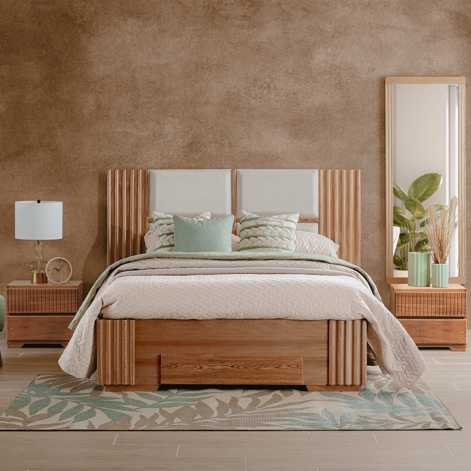 Cama Full Texas Beige, Natural
